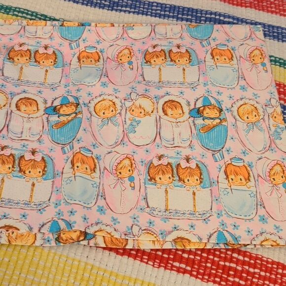 MCM Vintage 50s 60s 70s new baby shower wrapping paper lot - Picture 8 of 16